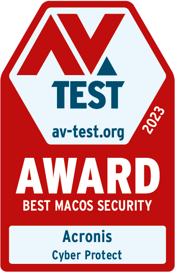 Acronis Cyber Protect Cloud wins Best macOS Security for Corporate Users award from AV-Test